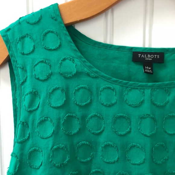 Talbots Tops - Talbots Cotton Crepe Top with Flocked Pattern
